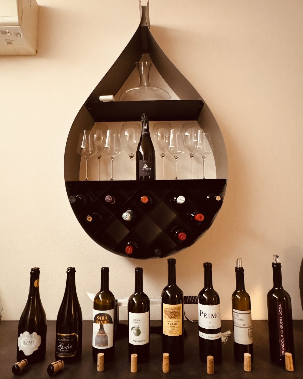 Les bouteilles de la soirée